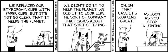 Political Cartoon by  Dilbert