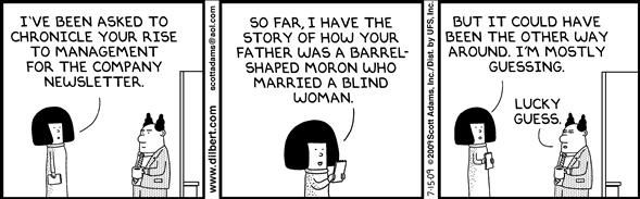 Political Cartoon by  Dilbert