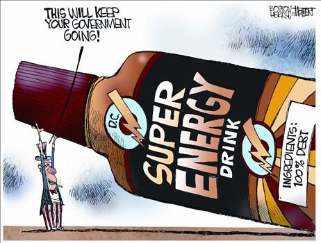 DC Tiger Blood Energy for the Economy - cartoon
