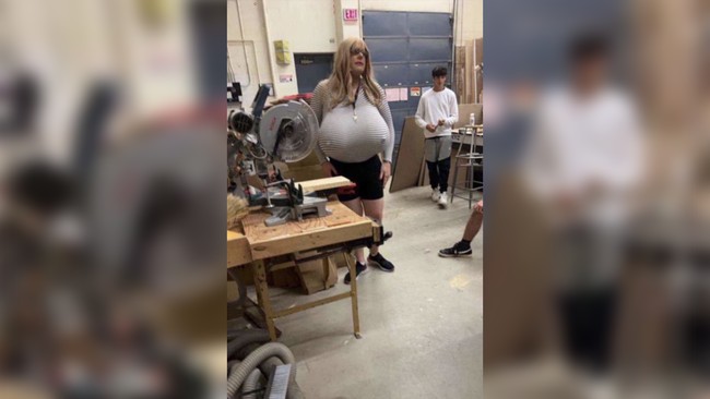 Teacher With Z Size Prosthetic Breasts Placed On Leave