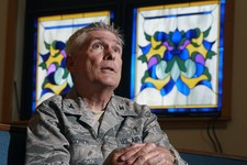  - 
              FILE - In this Wednesday, June 27, 2012 file photo, U.S. Air Force chaplain Col. Timothy Wagoner sits in the McGuire Air Force Base chapel at Joint Base McGuire-Dix-Lakehurst in Wrights