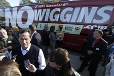  - 
              FILE - In this Sept. 24 2012, file photo former Republican presidential candidate Rick Santorum speaks to reporters before the start of a bus tour campaign by Iowans for Freedom that is