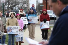 - 
              In this March 8, 2011 photo, anti-abortion protesters gather outside the Hope Clinic for Women in Granite City, Ill., as Rev. Chris Comerford, right, from St. Elizabeth's Catholic Churc