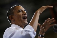  - 
              FILE - In this Sept. 26, 2012, file photo President Barack Obama campaigns at Bowling Green State University in Bowling Green, Ohio. As the population gets older, Social Security, Medic