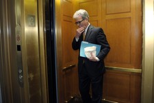 - 
              FILE - In this Dec. 31, 2012 file photo, Sen. Tom Coburn, R-Okla. gets into an elevator on Capitol Hill in Washington.  Gun control senators are discussing revising the defeated backgro