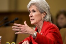  - 
              FILE - In this April 12, 2013 file photo, Health and Human Services (HHS) Secretary Kathleen Sebelius testifies on Capitol Hill in Washington before the House Ways and Means Committee h