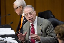  - 
              Sen. Chuck Grassley, R-Iowa, ranking member of the Senate Judiciary Committee, defends his amendment to prohibit anyone from obtaining legal status until the Homeland Security Departmen