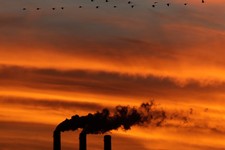  - 
              In this Sunday, Dec. 2, 2012 photo, a flock of Geese fly past the smokestacks at the Jeffrey Energy Center coal power plant as the suns sets near Emmett, Kan. Worldwide levels of the ch