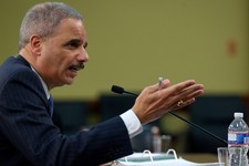  - 
              FILE - In this April 18, 2013 file photo, Attorney General Eric Holder testifies on Capitol Hill in Washington. The Justice Department has secretly obtained two months of telephone reco