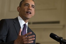  - 
              FILE - In this June 11, 2013 file photo, President Barack Obama speak in the East Room of the White House in Washington. Trailed by controversy, President Barack Obama is pressing ahead