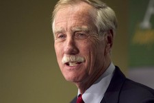  - 
              FILE - In a Wednesday, Nov. 7, 2012 file photo, Independent Senator-elect Angus King speaks at a news conference, in Freeport, Maine. King says he’s reluctant to endorse a federal ban o
