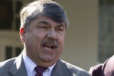  - 
              FILE - This Nov. 13, 2012 file photo shows AFL-CIO President Richard Trumka speaking to reporters outside the White House in Washington. The nation's labor unions suffered sharp decline