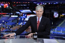  - 
              This Aug. 26, 2012 photo released by NBC shows host David Gregory from "Meet the Press" during the Republican National Convention in Tampa, Fla. Gregory has re-upped as host of "Meet th
