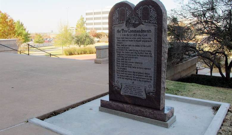 Satanist Destroys Ten Commandments Monument