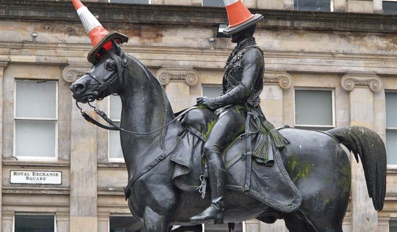 Love It: Boston Statues Get 'Scottish Cone' Treatment From Tartan Army
