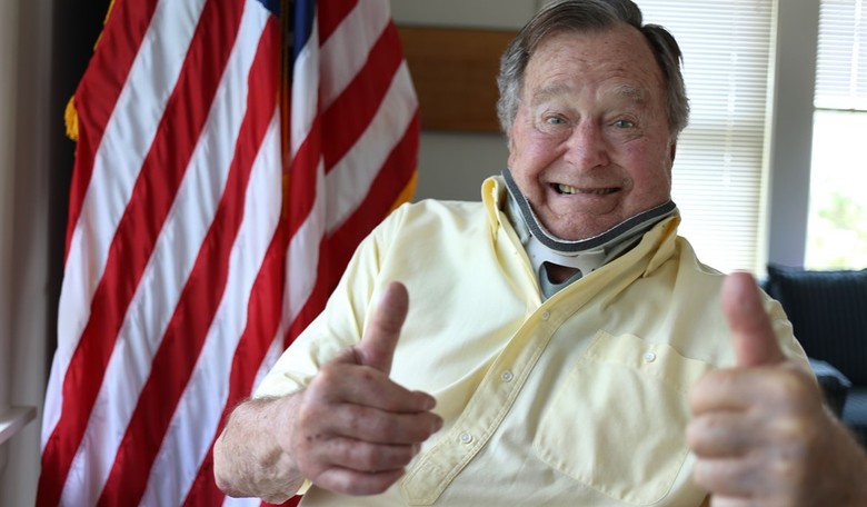 George H.W. Bush Recovering Nicely From Broken Neck