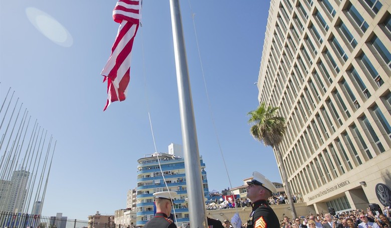 The Stars and Stripes Surrender to Castro in Havana 