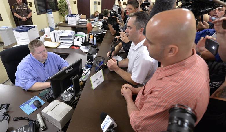 Gay Couples Receiving Marriage Licenses in Rowan County