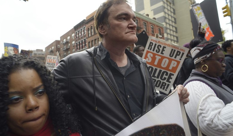 Director Quentin Tarantino Calls Cops Murderers at NY Protest 4 Days After NYPD Cop is Killed