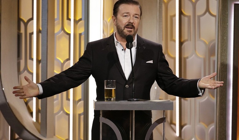 Ricky Gervais Tells Celebs Not to Get Political at Golden Globes...Then Tells Them to 'F*** Off'