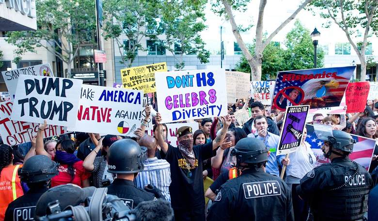 Trump Supporters Attacked At Rally in San Jose