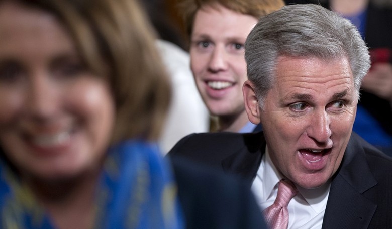 Check Nancy Pelosi's Back for Tire Marks Because Kevin McCarthy Just Pulled a Swalwell Hit and Run