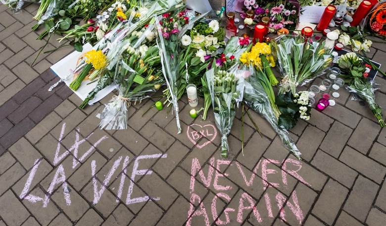 Woman Caught on Camera Ripping up Israeli Flag at Brussels Bombing Memorial 