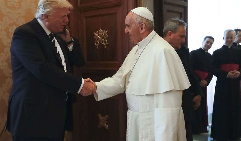 Pope Frowns When Meeting President Trump—Smiles with Delight When Meeting Mass-Murderers Fidel and Raul Castro