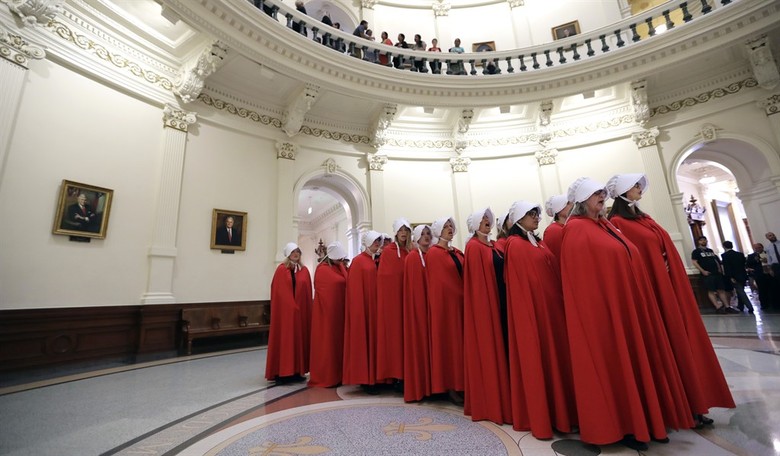 Planned Parenthood Supporters Take a ‘Handmaids Tale’ Protest to Capitol Hill