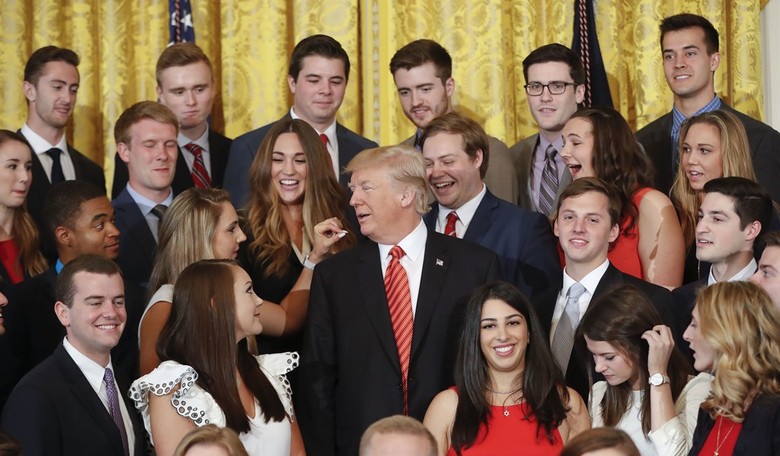 No, A White House Intern Didn't Throw Up A White Power Sign In Photo Op With Trump