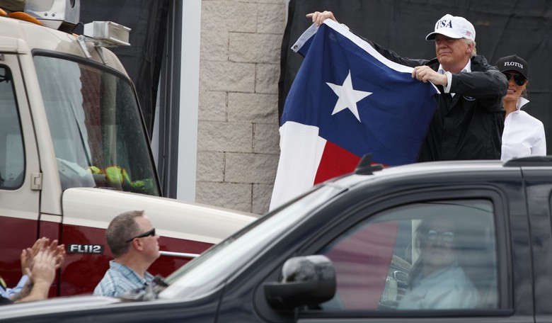 Trump Riles Up Crowd With Texas Flag: We Love You! 