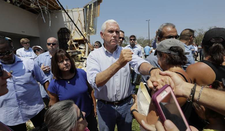 Pence Helps with Hurricane Harvey Clean Up, Meets with Victims