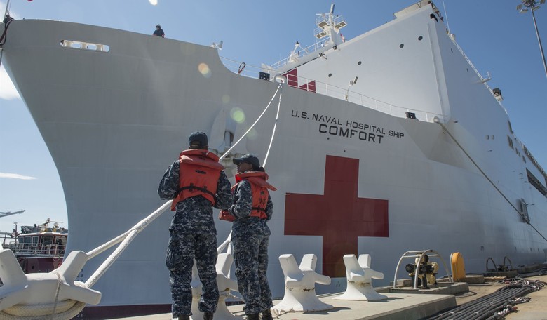 Trump Sends Off USNS Comfort as the Medical Ship Heads for New York 