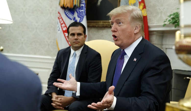 Trump Talks Russia in Joint Presser With the Puerto Rican Governor