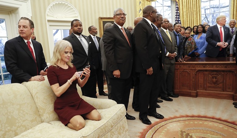 Kellyanne Conway Kneeled On A Couch And People Freaked Out