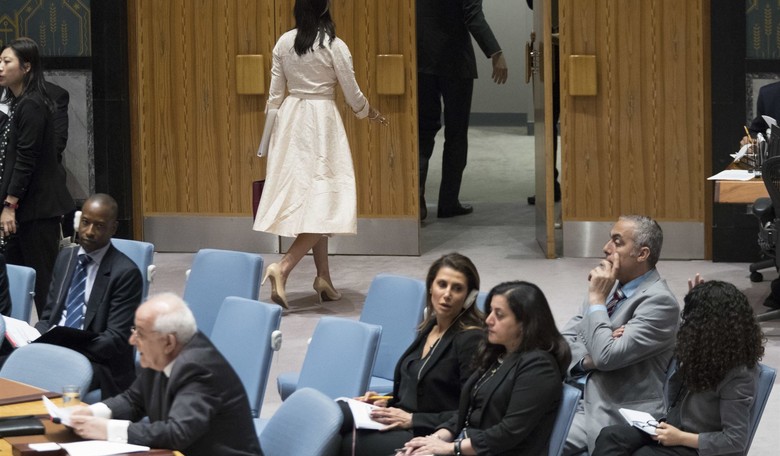 Nikki Haley Walks Out of UN As Palestinian Envoy Starts Speaking