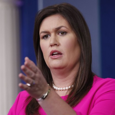 Watch: Former Press Sec Sarah Huckabee Sanders Stymies Media Over Trump Banning 'Fake News'