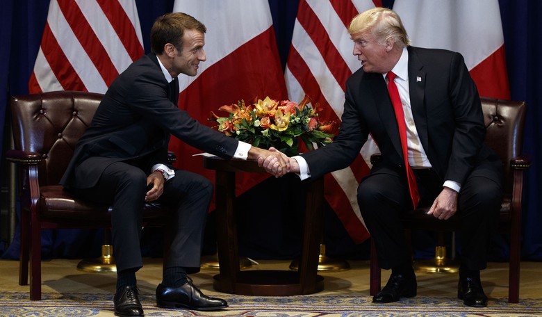Watch How *Acting* President Donald Trump Dominates Macron in Visit to France