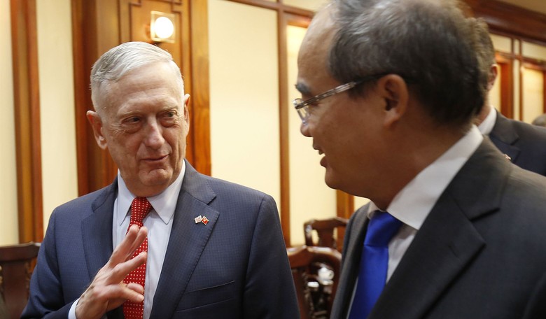 Trump Hasn't Visited Troops in Combat Zones. Mattis Helps Explain Why.