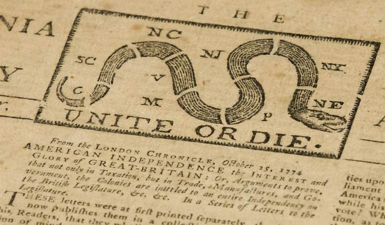 Goodwill Workers Find Original 1774 Newspaper With 'Unite or Die' Political Cartoon in Donations