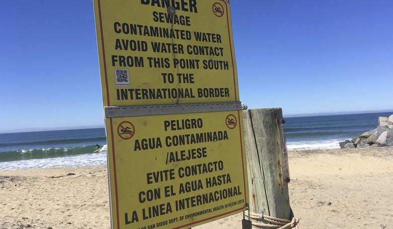 Dead Body, Sewage From Mexico Flow Into California
