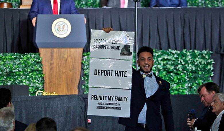 VA Democrat Who Interrupted Trump's Jamestown Speech Appears To Be A Full-Blown Anti-Semite 