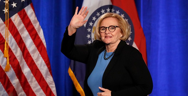 Claire McCaskill Claims Fellow Grocery Shopper Begged Her to Stop Trump from Returning to White House