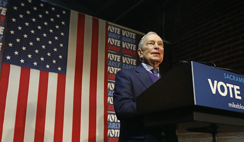 Protester at Bloomberg Event Warns: 'Bloomberg is Buying This Election' 