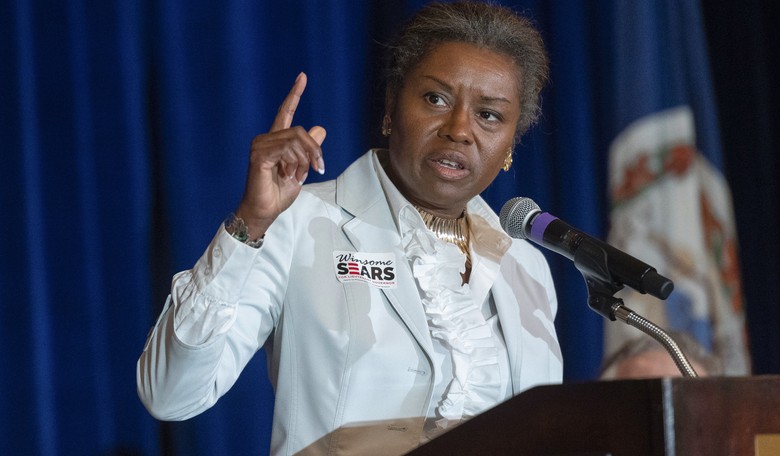 VA Dems: It's Winsome Sears' Fault That Some White Woman Made a Racist Sign Attacking Her
