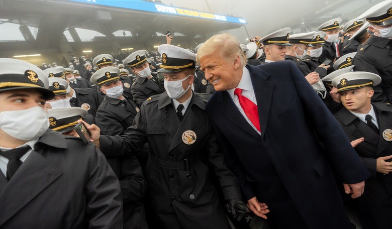 The Real Star of the Army-Navy Game: Trump and His Power Posse