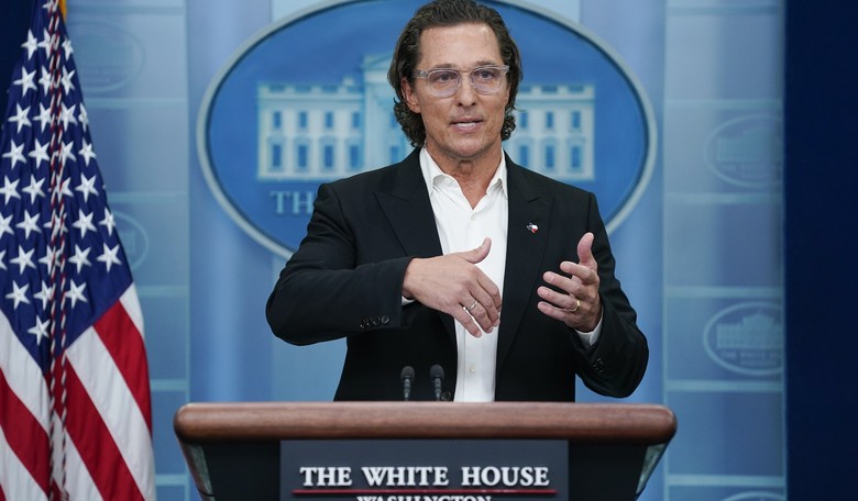 Actor Matthew McConaughey Takes Over the White House Briefing
