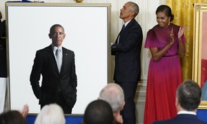 Incredible Shrinking Obama Tries to Keep Cheesecake Factory Joke Alive Because That's All He's Got