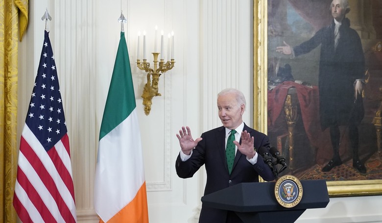 Biden's St. Patrick's Day Remarks Turn Into Gibberish, Irish Leader Helps Direct Him Off Stage