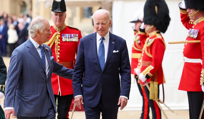 Biden's in England and 'King Charles is the Easter Bunny' (horrible optics alert)